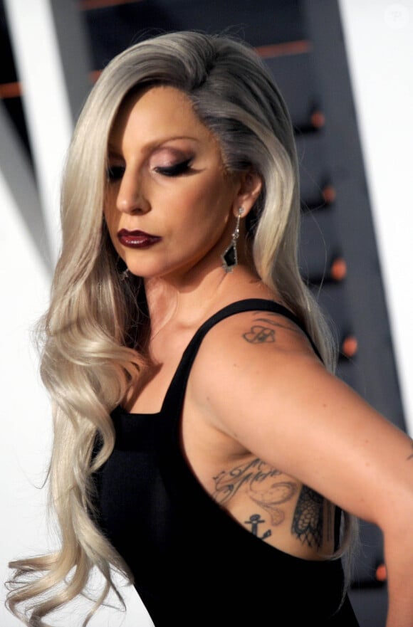La chanteuse Lady Gaga à la soirée "Vanity Fair Oscar Party" à Hollywood. Le 22 février 2015.