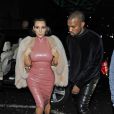 Kim Kardashian et Kanye West à Londres, le 26 février 2015.