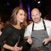 Brooke Shields et Dan Kluger lors de l'événement Chef for Kids Cancer to Benefit Cookies for Kids à New York le 26 février 2015