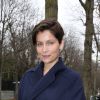 Exclusif - Laetitia Casta, avec une nouvelle coupe de cheveux, arrivant à l'enregistrement de l'émission "Vivement Dimanche" au pavillon Gabriel à Paris, le 25 février 2015