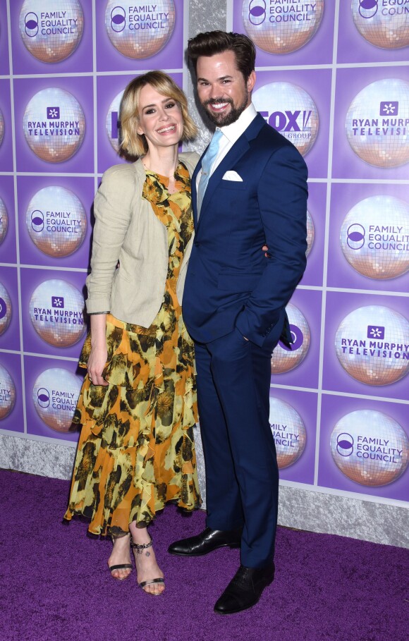 Sarah Paulson et Andrew Rannells - 11e dîner de l'association Family Equality Council's Awards au Beverly Hilton Hotel de Los Angeles, le 28 février 2015
