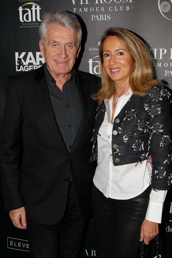 Gilbert Coullier et sa femme Nicole - Soirée "Giabiconistyle.com opening" au Vip Room à Paris le 28 février 2015