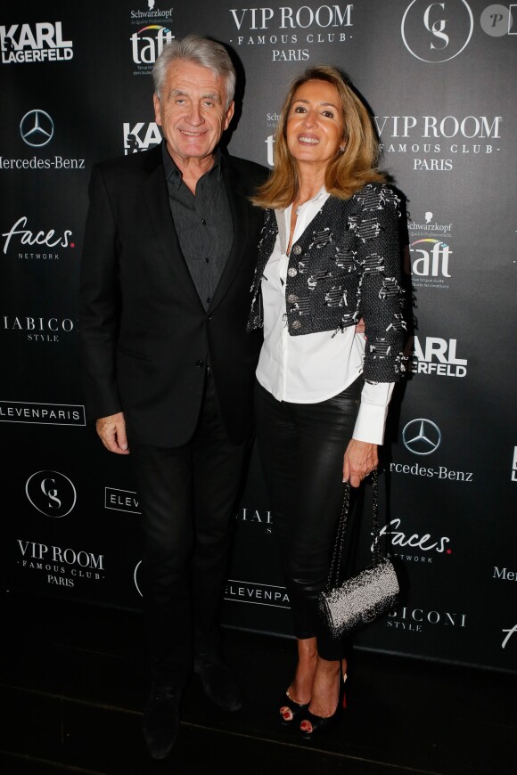 Gilbert Coullier et sa femme Nicole - Soirée "Giabiconistyle.com opening" au Vip Room à Paris le 28 février 2015