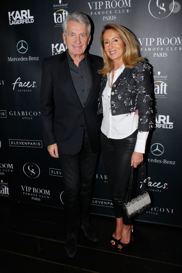 Gilbert Coullier et sa femme Nicole - Soirée "Giabiconistyle.com opening" au Vip Room à Paris le 28 février 2015