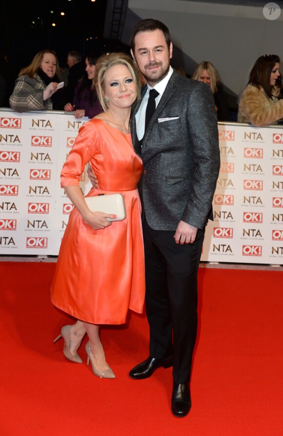 Kellie Bright et Danny Dyer sur le tapis rouge des National Television Awards 2015 à Londres le 21 janvier 2015