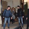 La chanteuse Madonna à la sortie de son hôtel à Paris le 3 mars 2015 