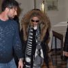 La chanteuse Madonna à la sortie de son hôtel à Paris le 3 mars 2015 