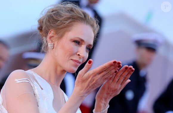 Uma Thurman à Cannes le 24 mai 2014.