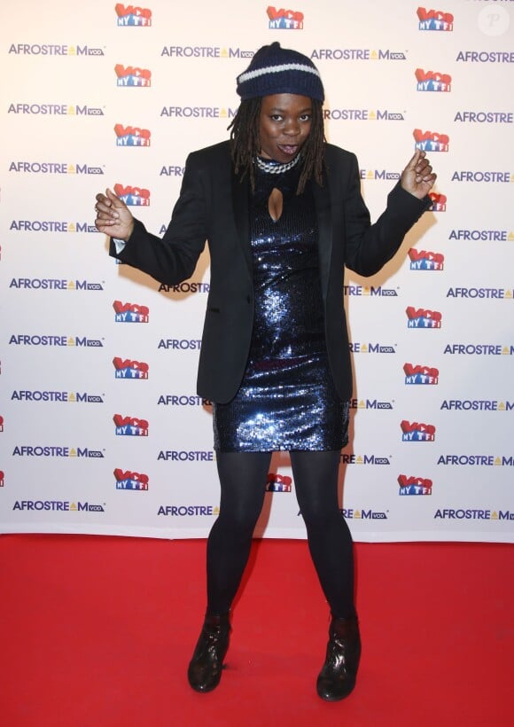 Princess Erika assiste au lancement du label AfrostreamVOD chez TF1 à Boulogne-Billancourt, le 4 mars 2015.