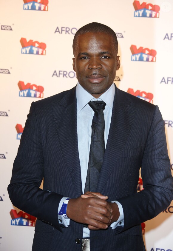 Ménélik au lancement du label AfrostreamVOD chez TF1 à Boulogne-Billancourt, le 4 mars 2015.