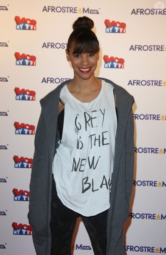 Alicia Fall au lancement du label AfrostreamVOD chez TF1 à Boulogne-Billancourt, le 4 mars 2015.