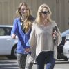 Jennie Garth et sa fille de 16 ans, Luca, font du shopping a Studio City, le 22 fevrier 2013  