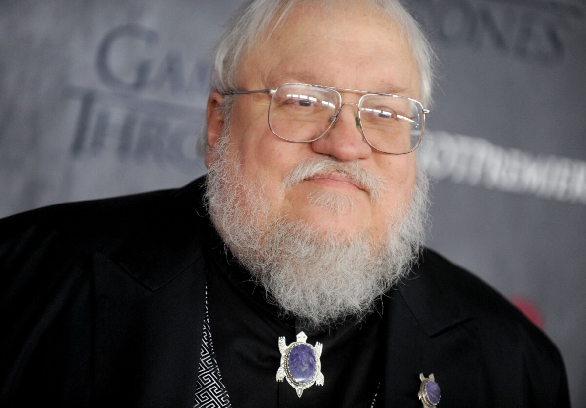Photo : George R.R. Martin à New York le 18 mars 2014. - Ode (Purepeople)