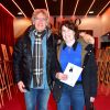 Exclusif - Yves Duteil et sa femme Noëlle au vernissage de l'exposition Barbara, Trait Pour Trait, du dessinateur Guy Papin au Théâtre Bobino à Paris le 2 mars 2015. 