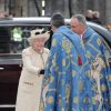 La reine Elizabeth II arrive au service organisé à l'abbaye de Westminster pour le Commonwealth Day, le 9 mars 2015 à Londres.