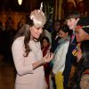 Kate Middleton, enceinte, assistait avec le prince William au service organisé à l'abbaye de Westminster pour le Commonwealth Day, le 9 mars 2015 à Londres.