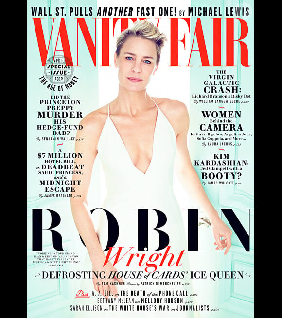 Robin Wright en couverture du Vanity Fair (US) d'avril 2015.