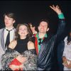 Lambert Wilson, Valérie Kaprisky et Francis Huster lors du Festival de Cannes 1984