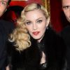 Exclusif - Madonna pose avec les 2 patrons du Raspoutine Ghislain Evraert et Logan Maggio au club "Raspoutine à Paris le 2 mars 2015. 