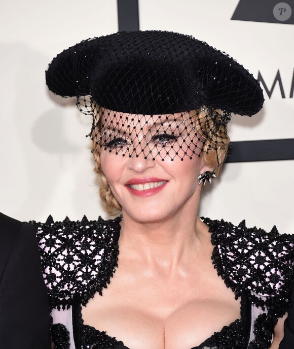 Madonna lors de la 57ème soirée annuelle des Grammy Awards au Staples Center à Los Angeles, le 8 février 2015. 