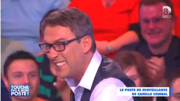 Julien Courbet en plein fou rire pendant Touche pas à mon poste sur D8, le jeudi 12 mars 2015.