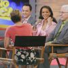 Jim Parsons, Rihanna et Steve Martin sur le plateau de l'émission Good Morning America à New York. Le 13 mars 2015.