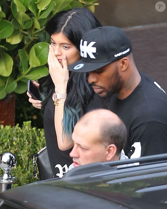 Kylie Jenner et son petit ami Tyga sont allés diner à Beverly Hills, le 14 octobre 2014