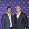 Djamel Bouras (à droite) - Soirée de lancement de Bein Sport, le 1er juin 2012