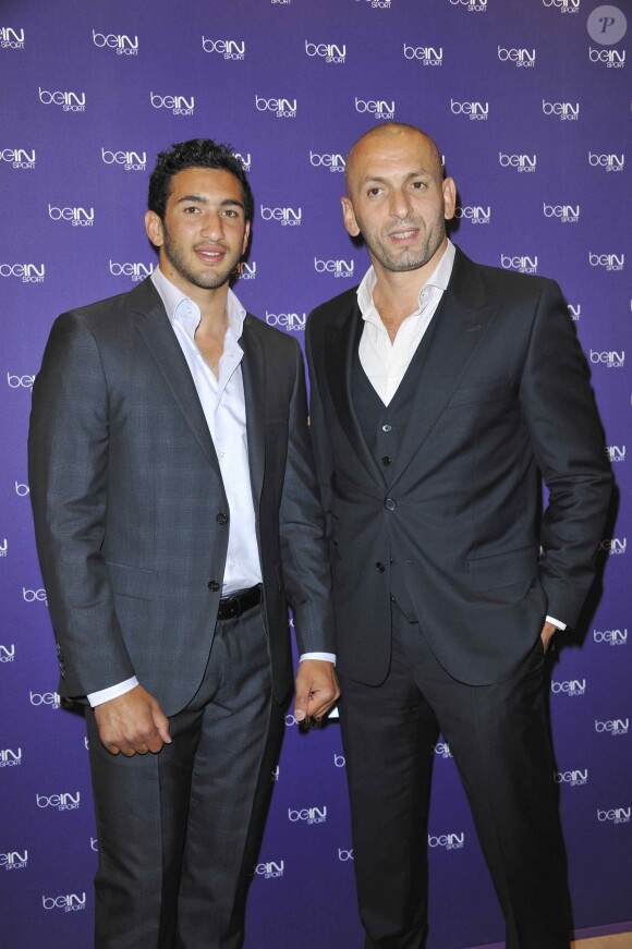 Djamel Bouras (à droite) - Soirée de lancement de Bein Sport, le 1er juin 2012