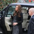  Kate Middleton, duchesse de Cambridge, enceinte de huit mois, visitait le 18 mars 2015 le foyer pour enfants Brookhill Children's Centre, à Woolwich, dans la banlieue est de Londres, notamment pour voir le travail qu'effectue l'association Home-Start auprès de parents vulnérables. 