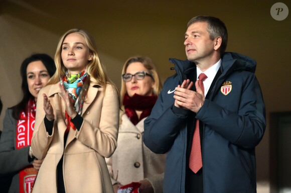 Le président de l'AS Monaco Dmitri Rybolovlev et sa fille Ekaterina Rybolovlev ont tremblé jusqu'au bout devant le match ASM - Arsenal au Stade Louis-II en huitième de finale retour de Ligue des Champions.