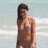 Alessandra Biondi se baigne sur une plage de Miami. Le 17 mars 2015.
