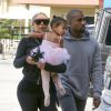 Kim Kardashian et Kanye West emmènent leur fille North à sa leçon de danse classique, dans le quartier de Woodland Hills. Los Angeles, le 19 mars 2015.