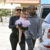 Kim Kardashian et Kanye West emmènent leur fille North à sa leçon de danse classique, dans le quartier de Woodland Hills. Los Angeles, le 19 mars 2015.