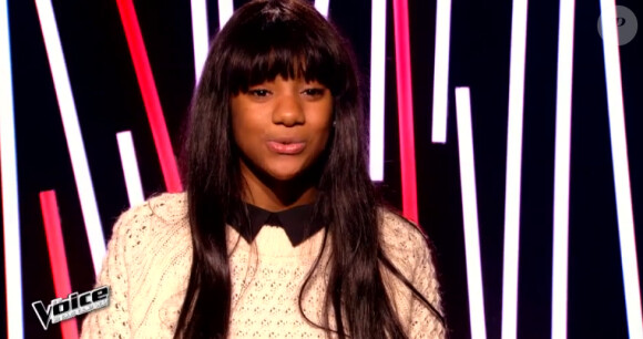 Awa Sy lors de l'épreuve ultime dans The Voice 4, ce samedi 21 mars 2015, sur TF1