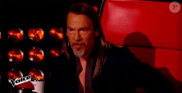 Florent Pagny lors de l'épreuve ultime dans The Voice 4, ce samedi 21 mars 2015, sur TF1