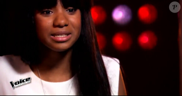 Awa Sy lors de l'épreuve ultime dans The Voice 4, ce samedi 21 mars 2015, sur TF1
