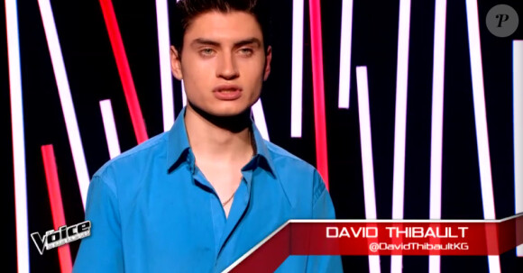 David Thibault lors de l'épreuve ultime dans The Voice 4, ce samedi 21 mars 2015, sur TF1