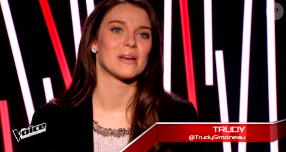 Trudy lors de l'épreuve ultime dans The Voice 4, ce samedi 21 mars 2015, sur TF1