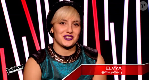 Elvya lors de l'épreuve ultime dans The Voice 4, ce samedi 21 mars 2015, sur TF1