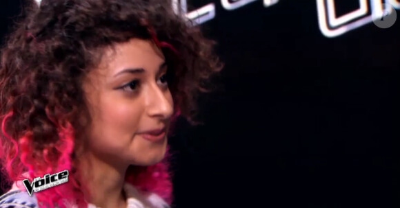 Dalia lors de l'épreuve ultime dans The Voice 4, ce samedi 21 mars 2015, sur TF1