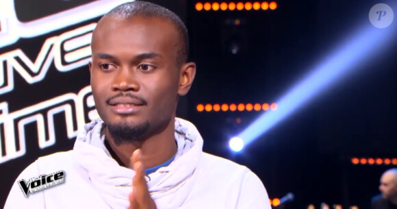 Yoann lors de l'épreuve ultime de The Voice 4, sur TF1, le samedi 21 mars 2015