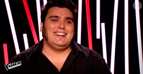 Yoann lors de l'épreuve ultime de The Voice 4, sur TF1, le samedi 21 mars 2015