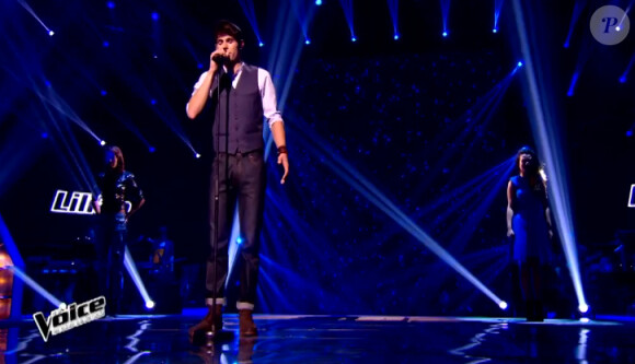 Lilian lors de l'épreuve ultime de The Voice 4, sur TF1, le samedi 21 mars 2015