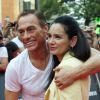 Jean-Claude Van Damme et Gladys Portugues, à Madrid, le 8 août 2012.
