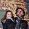 Alex Jaffray et sa fille assistent à l'avant-première du film Cendrillon au Grand Rex à Paris le 22 mars 2015.