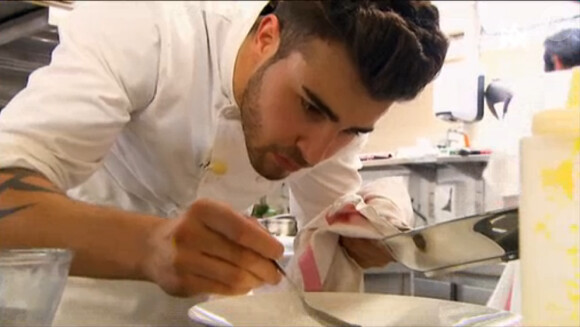 Kevin dans Top Chef 2015 (épisode 9) sur M6, le lundi 23 mars 2015.