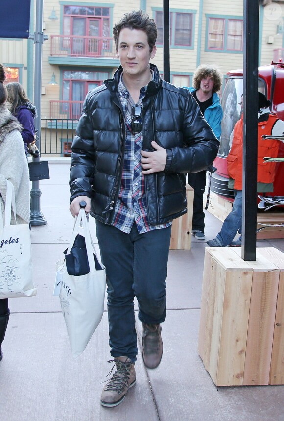 Miles Teller dans les rues de Park City a l'occasion du festival du film de Sundance. Le 17 janvier 2014  