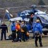 Le PGHM en attente - Les hélicoptères de la sécurité civile à Seyne les Alpes suite au crash de l'airbus A320 de Germanwings le 24 mars 2015 