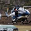Les hélicoptères de la sécurité civile à Seyne les Alpes suite au crash de l'airbus A320 de Germanwings le 24 mars 2015 